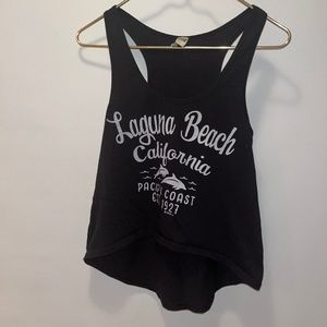 Black Laguna Beach, CA Tank Top Size S